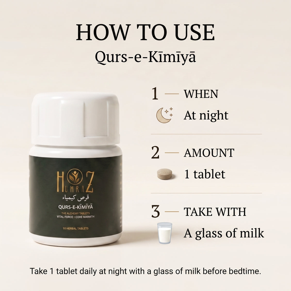 Qurs-e-Kīmīyā | Traditional Herbal Tablets for Men