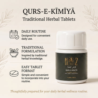 Qurs-e-Kīmīyā | Traditional Herbal Tablets for Men