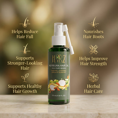 Herbora Hair Oil – 100% Pure Herbal Hair Oil | 120ml